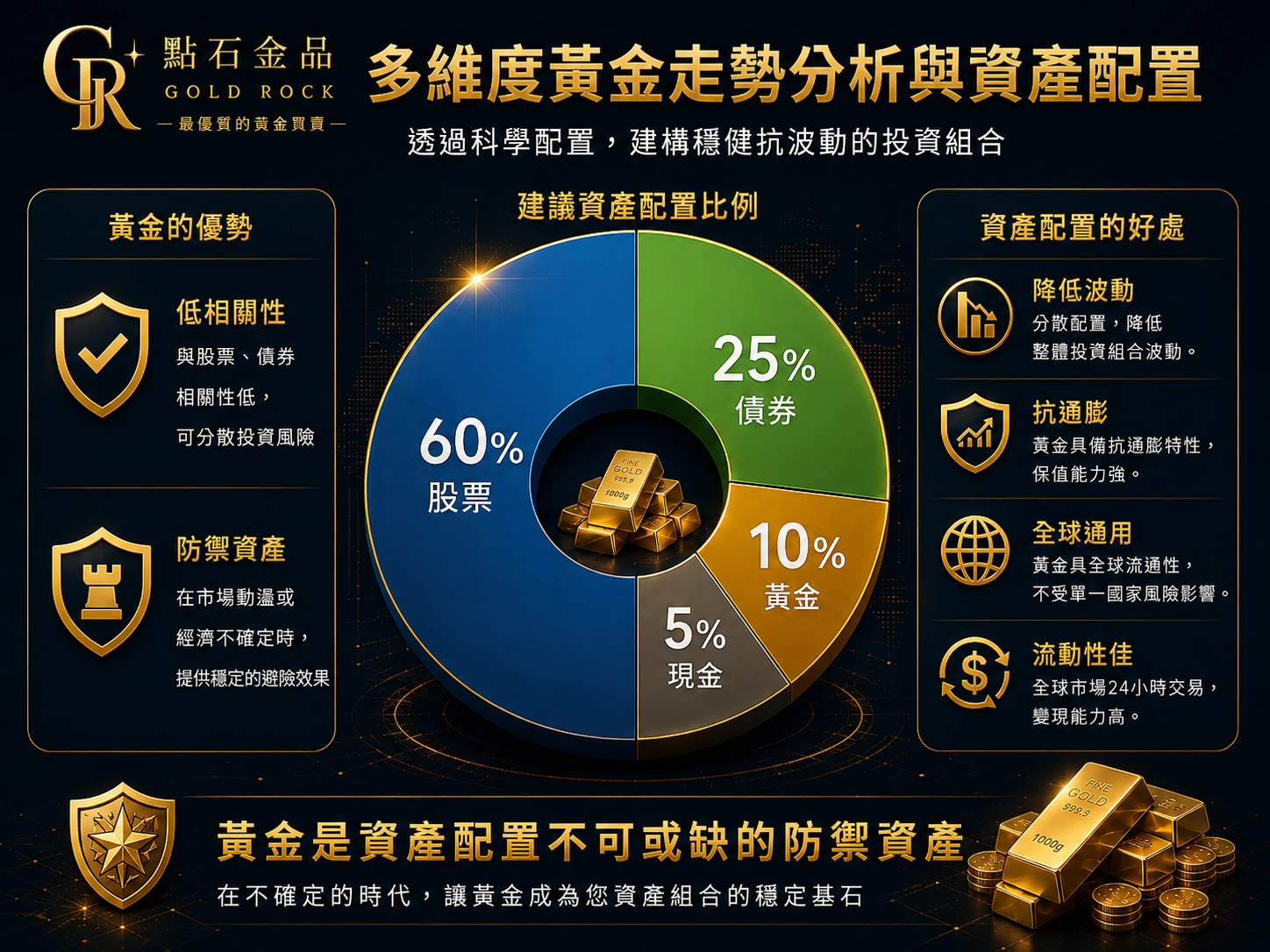 多維度黃金資產配置